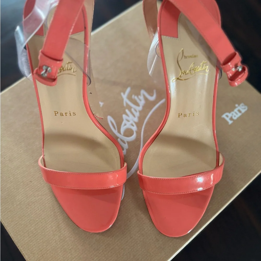 Christian Louboutin Jonatina 100 Women's Coral Sandals